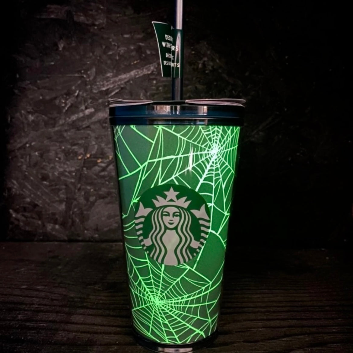 Starbucks US 2021 Halloween Release Glow In The Dark Spider Web Grande Cup 16oz