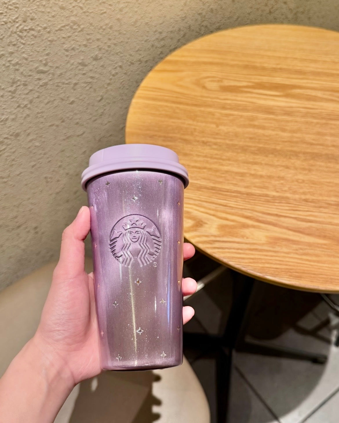 Starbucks China Violet Night Galaxy 14.5oz Cat Eye Star Desktop Cup