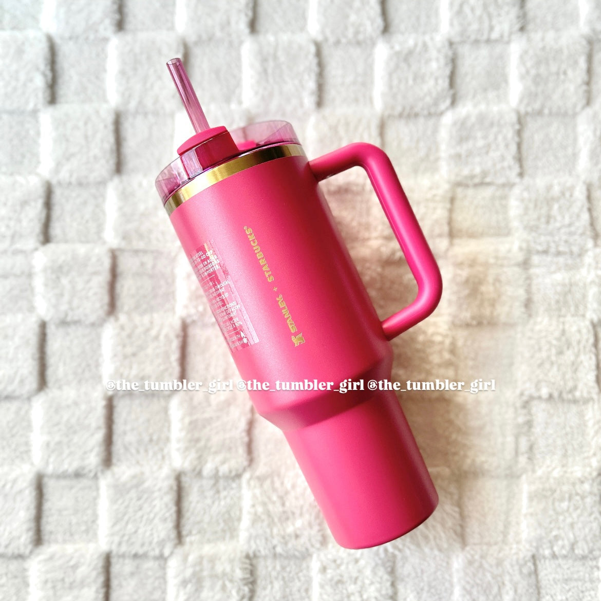 Starbucks x Stanley Holiday Berry Pink 40 oz Stainless Steel Tumbler