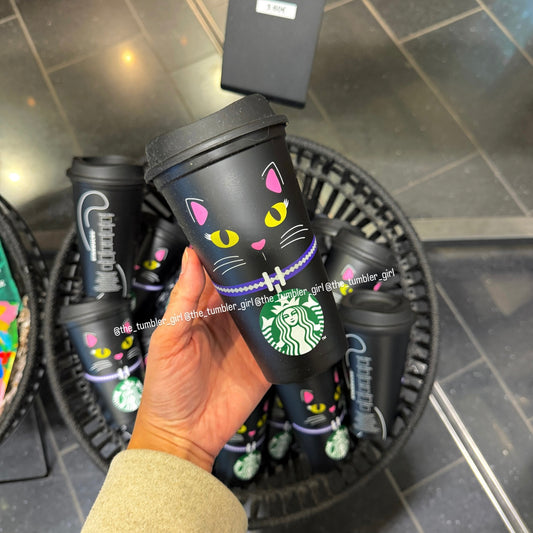 2026 Europe Exclusive 16oz Halloween Cat Reusable Travel Cup (Ships Early November)