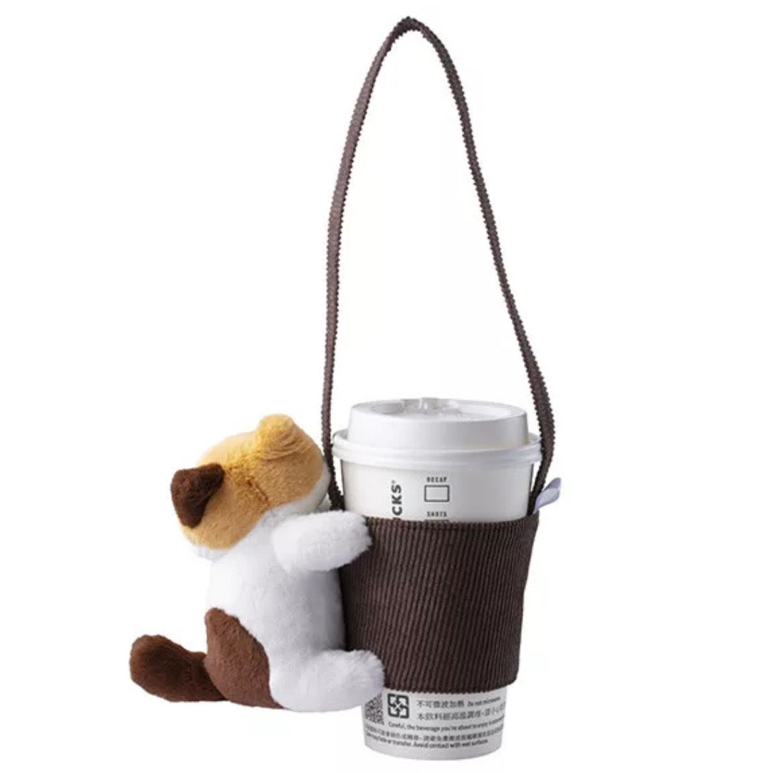 Starbucks Taiwan Tricolor Cat Reusable Cup Sleeve Holder | Drink Carrier (ships late March)