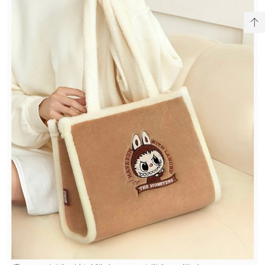 POP MART Classic Bag Series - LABUBU Plush Tote Bag (Brown)