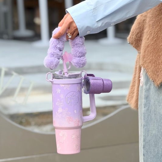 Starbucks China 2026 Sakura Stainless Steel Cup 31oz with Dual-Opening Lid & Cup Charm (READY TO SHIP)