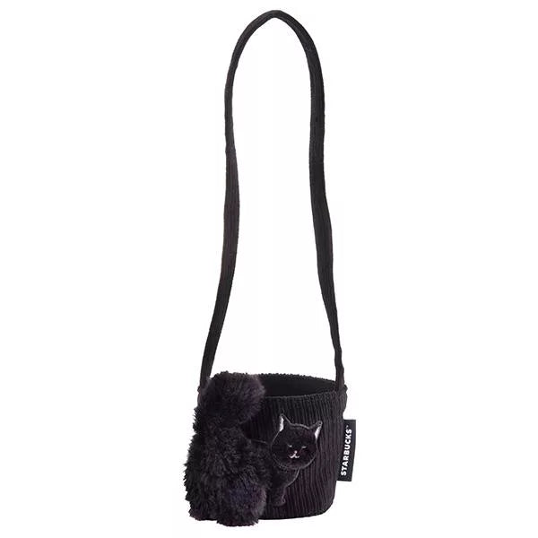 Starbucks Taiwan Black Cat Reusable Cup Sleeve Holder | Drink Carrier (READY TO SHIP)