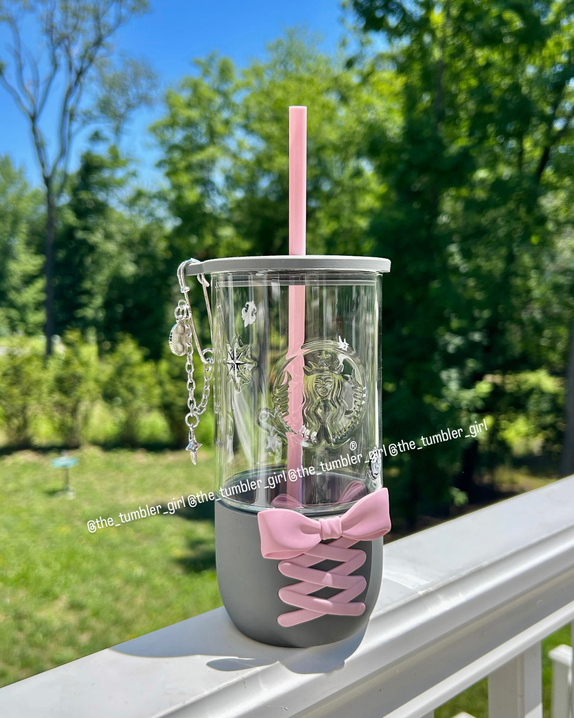 2026 China Exclusive Punk Ballet Series 21oz Glass Cold Cup w/ Star Metal Pin Accessories (READY TO SHIP)