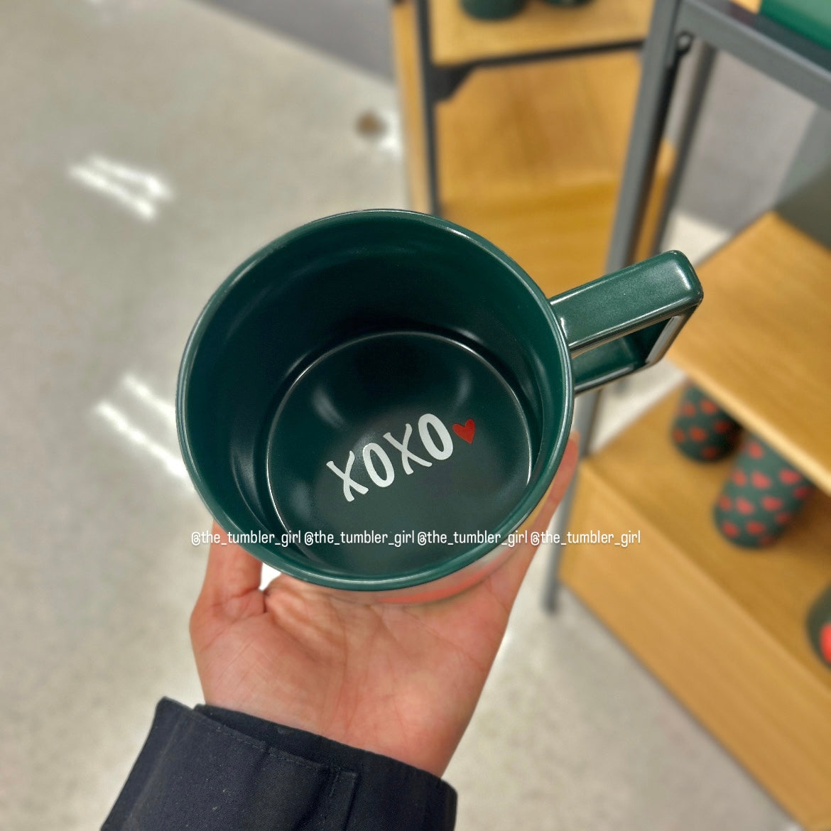 Starbucks 2026 Valentine’s Day Heart Ceramic Green 14oz Mug