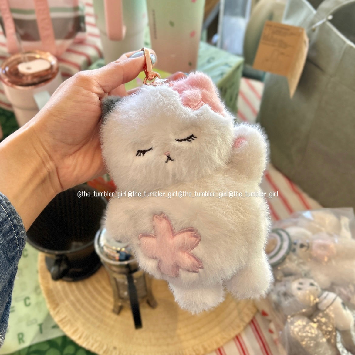 Starbucks Taiwan Sakura Cat Storage Bag (ships late March)