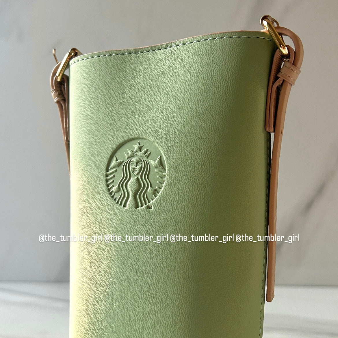 Starbucks China avocado green mini crossbody bucket pouch