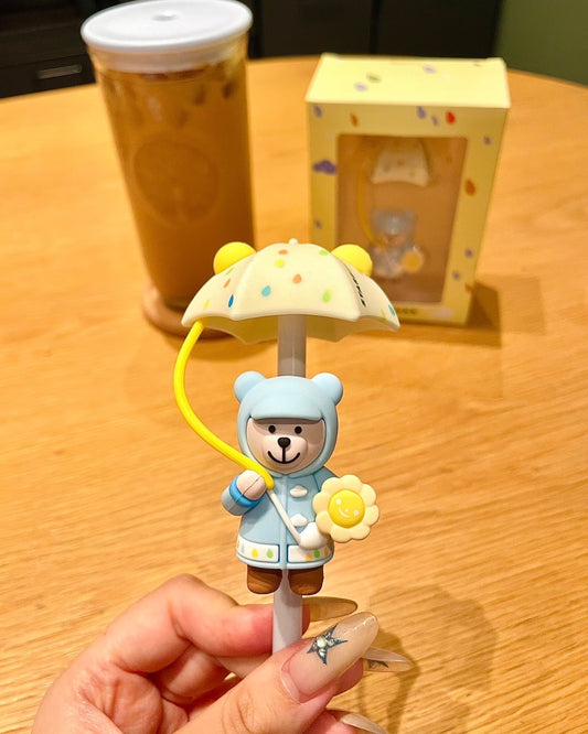 Starbucks China Rain or Shine Umbrella Bear Straw Cover (READY TO SHIP)