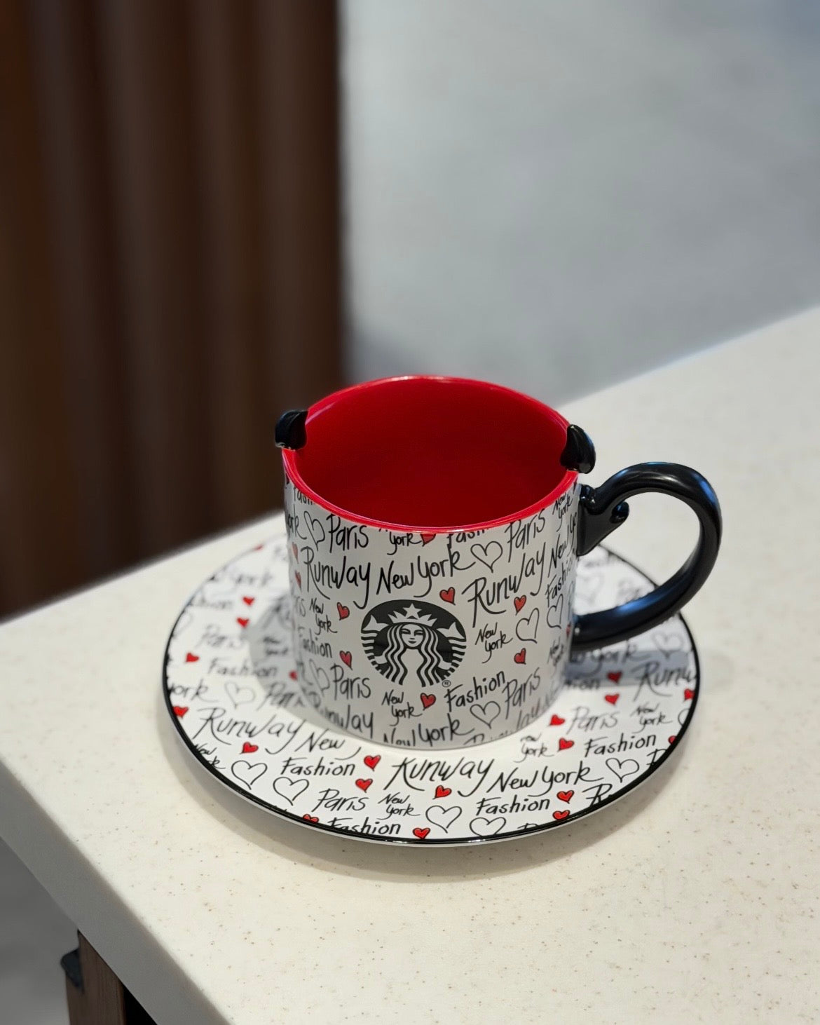 Starbucks China x The Devil Wears Prada 12oz Ceramic Mug & Saucer (READY TO SHIP)