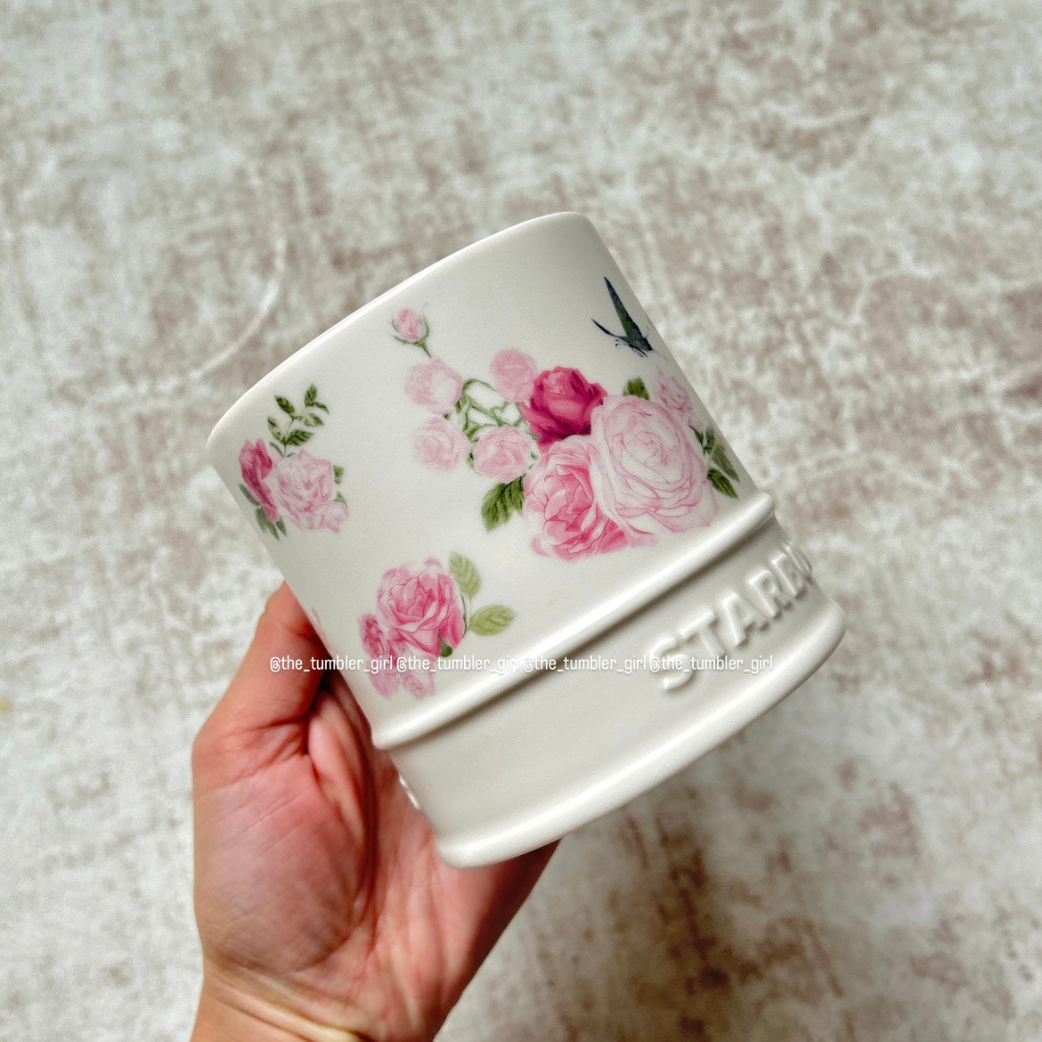 Starbucks China Rose Garden Series 16oz Mug with Lid