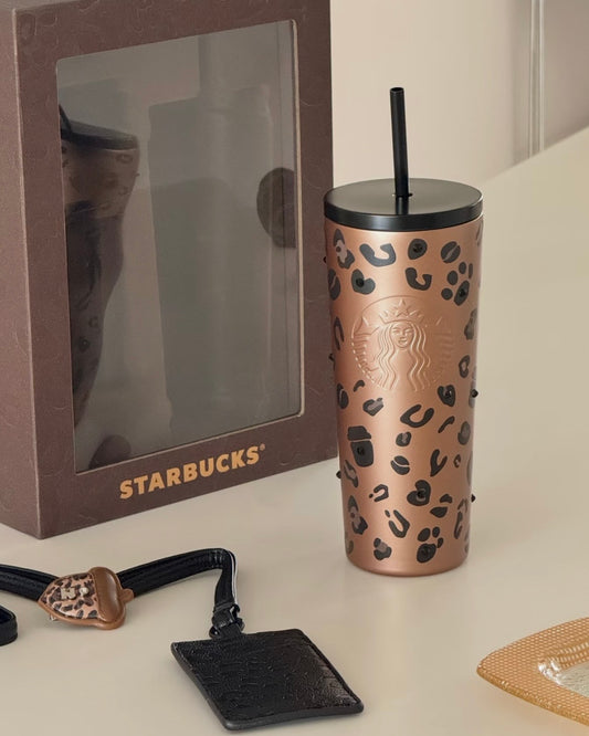 2026 China Exclusive Leopard Series 20oz Double Lid Stainless Steel Tumbler Gift Box (Ships Late August)