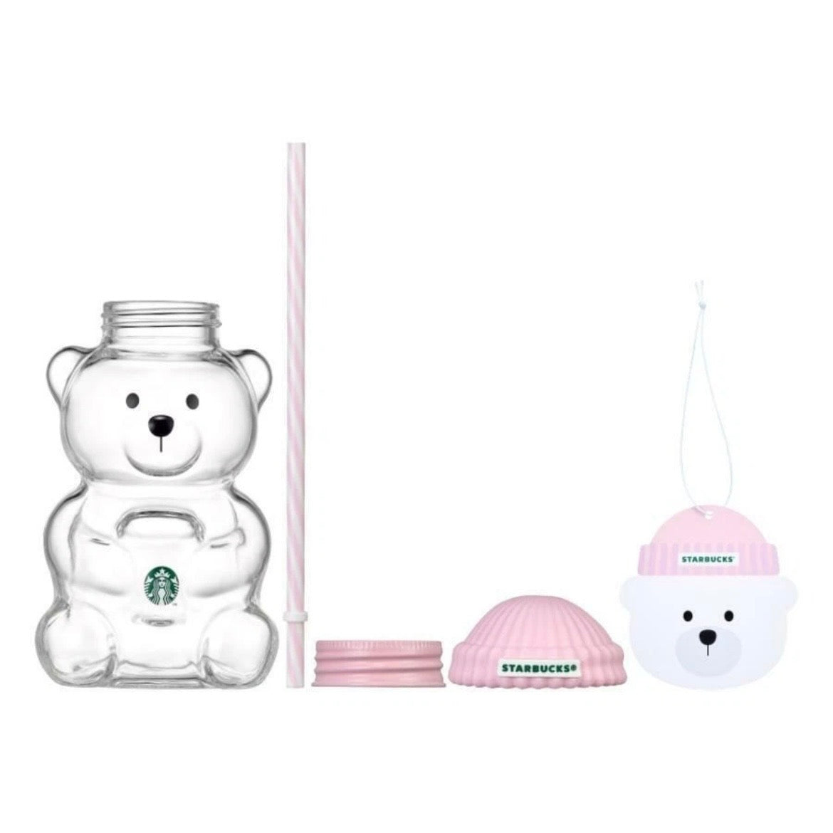 Starbucks Korea Exclusive Baby Pink Bearista Glass Cold Cup (READY TO – The  Tumbler Girl 💐