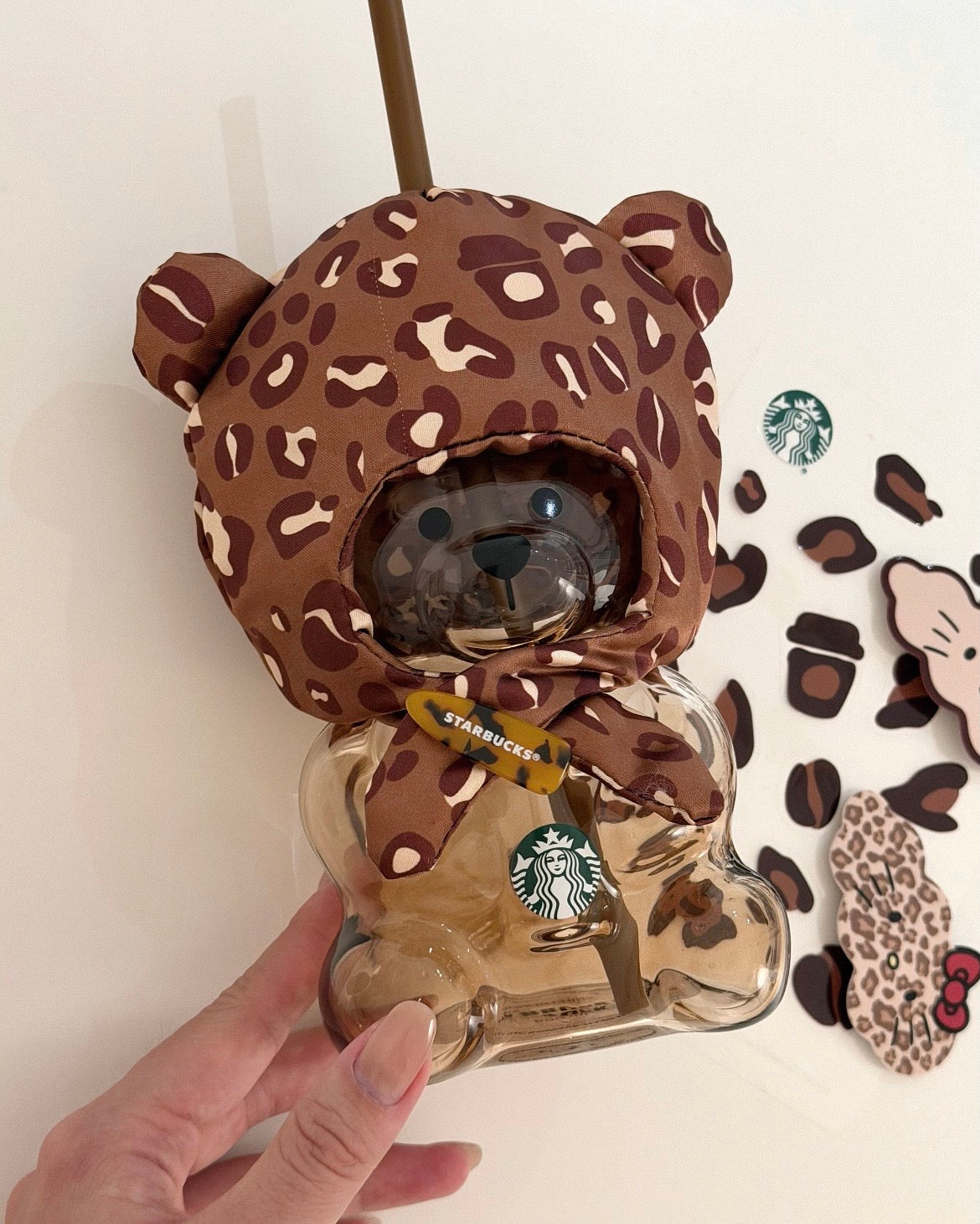 2026 China Exclusive Leopard Series Bearista Glass Cup (Ships Late August)
