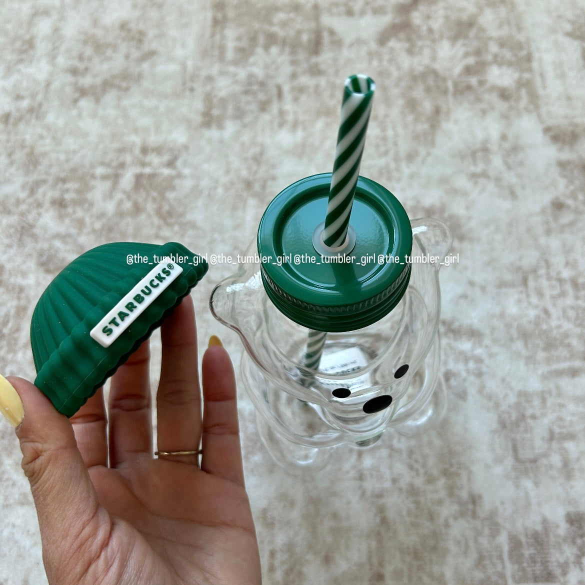 Starbucks Hong Kong Bearista Glass Cold Cup 20oz (READY TO SHIP)