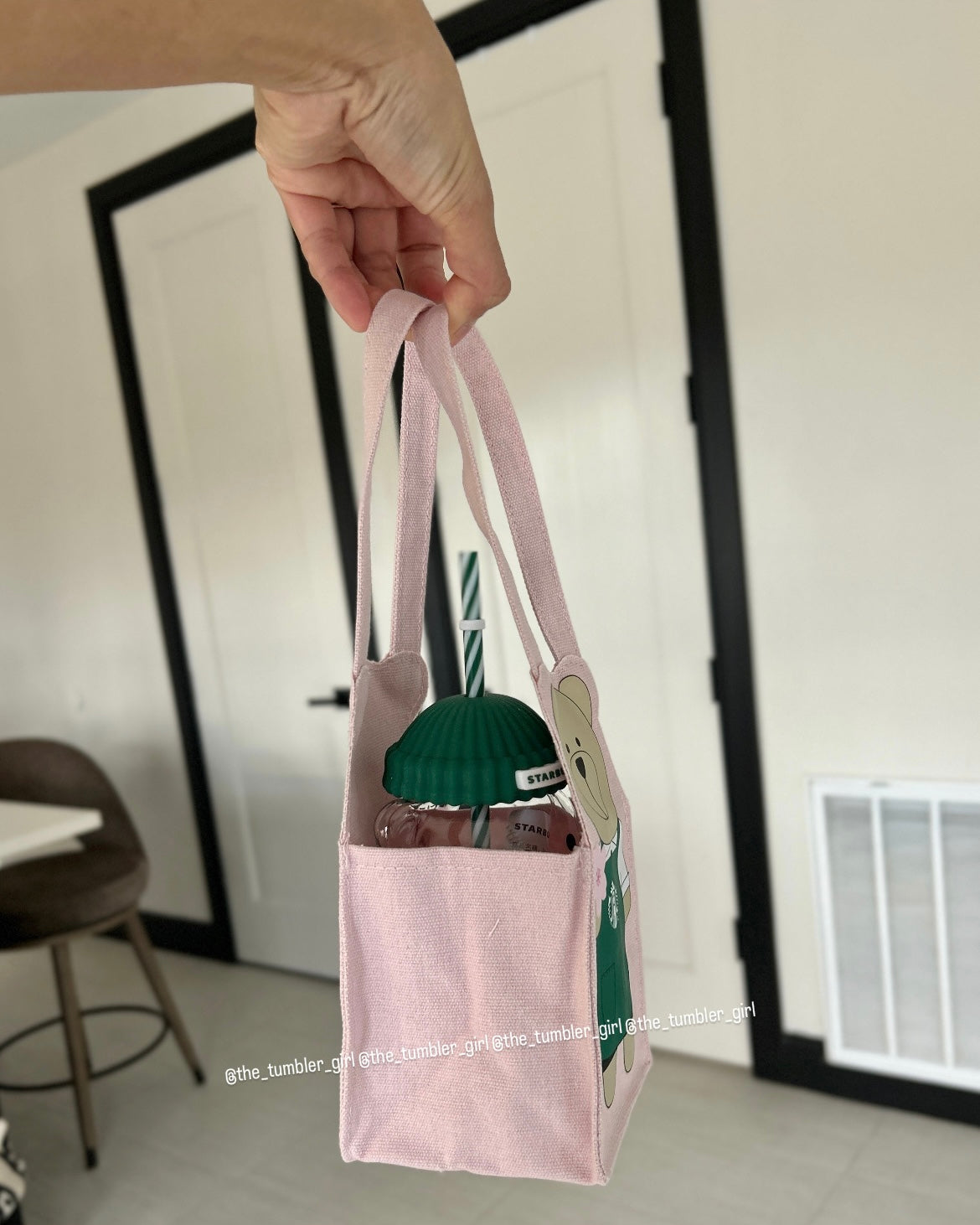 Starbucks Taiwan Bearista Canvas Tumbler Bag (READY TO SHIP)