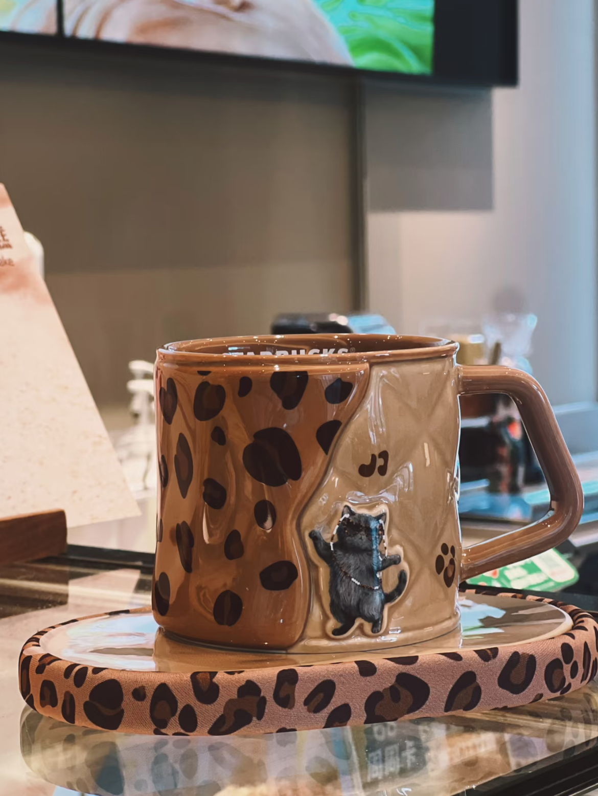 2026 China Exclusive Leopard Series 12oz Ceramic Mug With Coaster (Ships Late August)