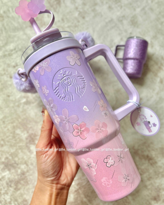 2026 China Exclusive Twilight Sakura Series 30oz Stainless Steel Tumbler With Cup Charm (READY TO SHIP)