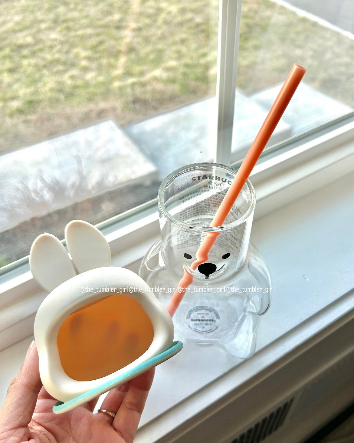 Starbucks China Bunny Glass Cold Cup 20oz (READY TO SHIP)