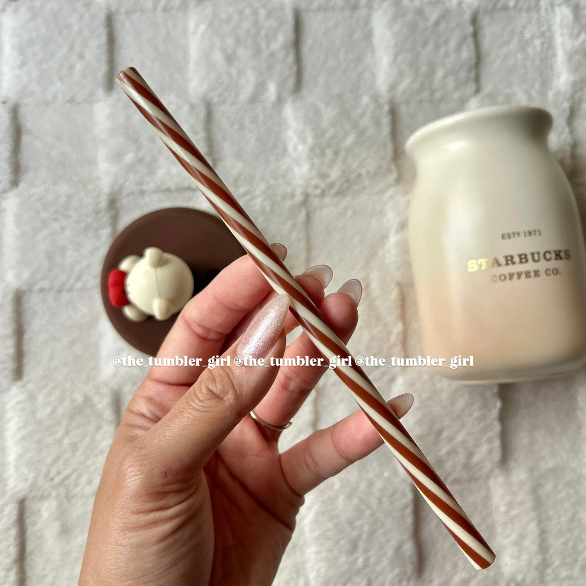 2023 China Exclusive 12oz Valentines’s Bear Ceramic Straw Cup with Silicone Lid (READY TO SHIP)