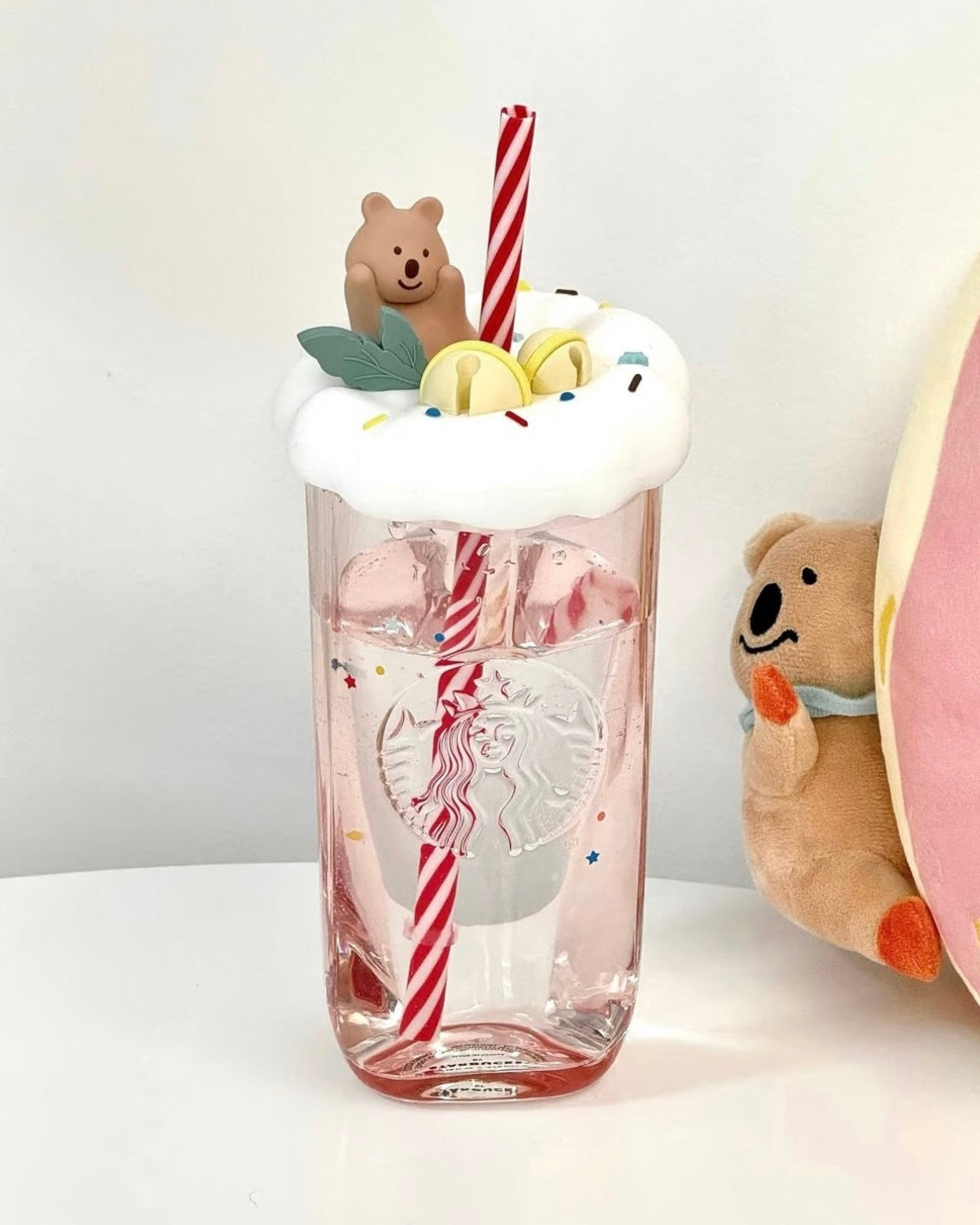 Starbucks China 16oz Holiday Triangle-Bottom Glass Cold Cup (READY TO SHIP)