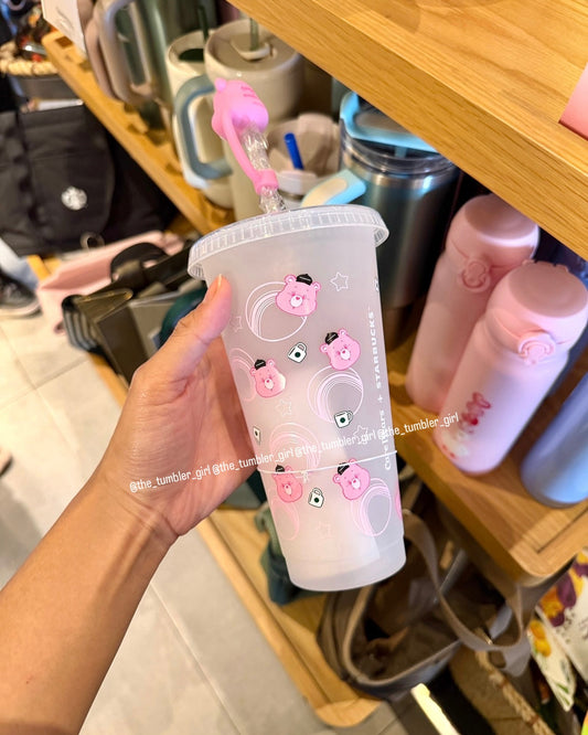 2026 Taiwan Exclusive Care Bears Collection Color-Changing Reusable Plastic Cold Cup (Ships Early November)