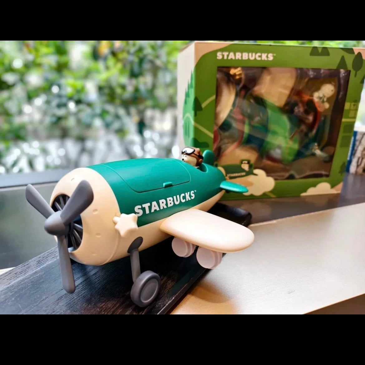Starbucks Taiwan Retro Airplane Toy Storage Box Limited RARE (ships late March)