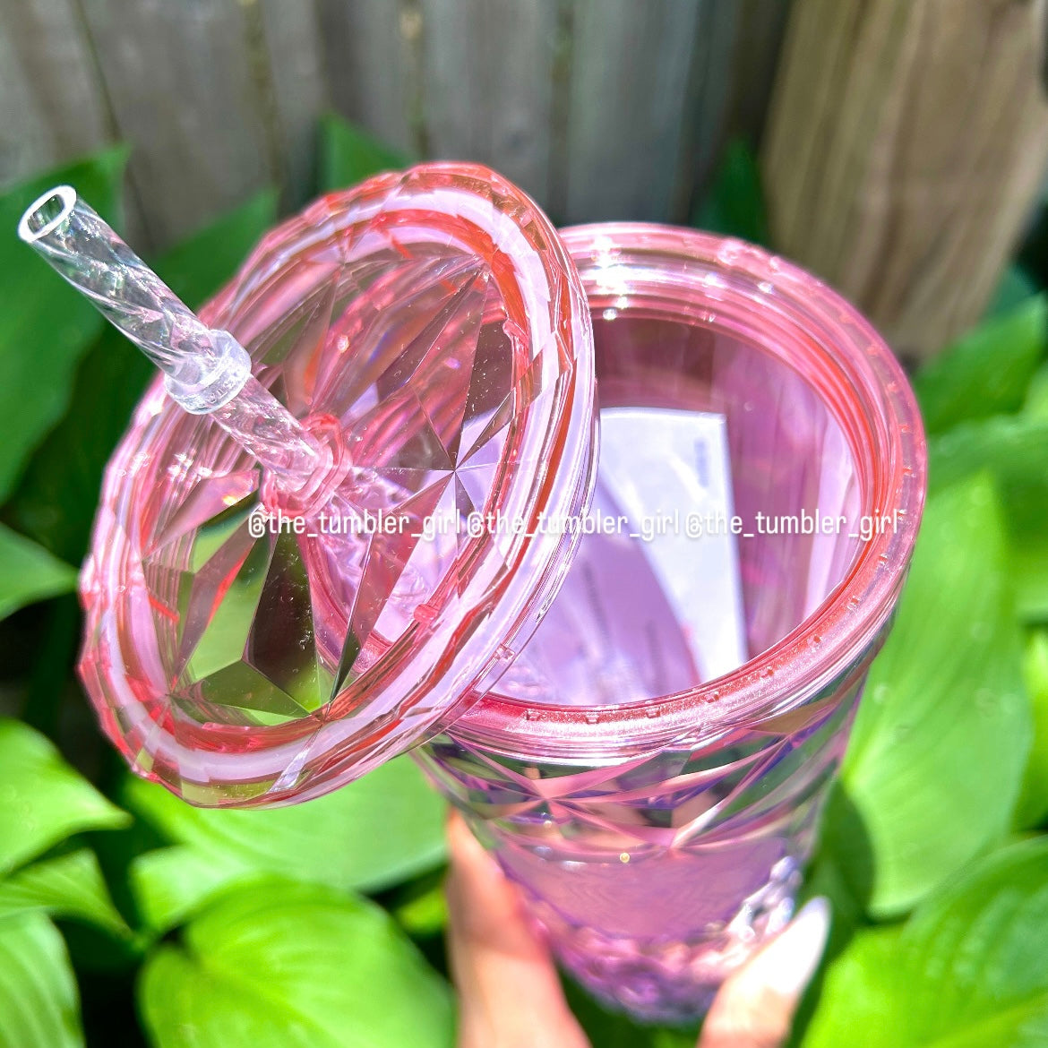 Starbucks China exclusive pink gradient prism diamond tumbler