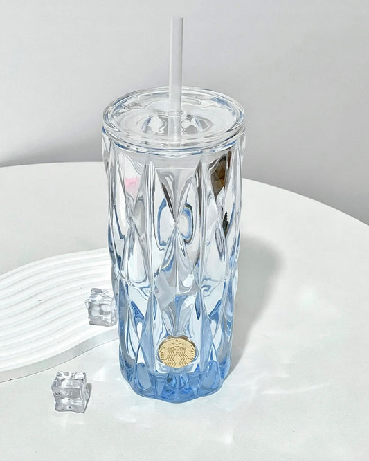 Starbucks China Summer Blue 18oz Glass Cold Cup (READY TO SHIP)