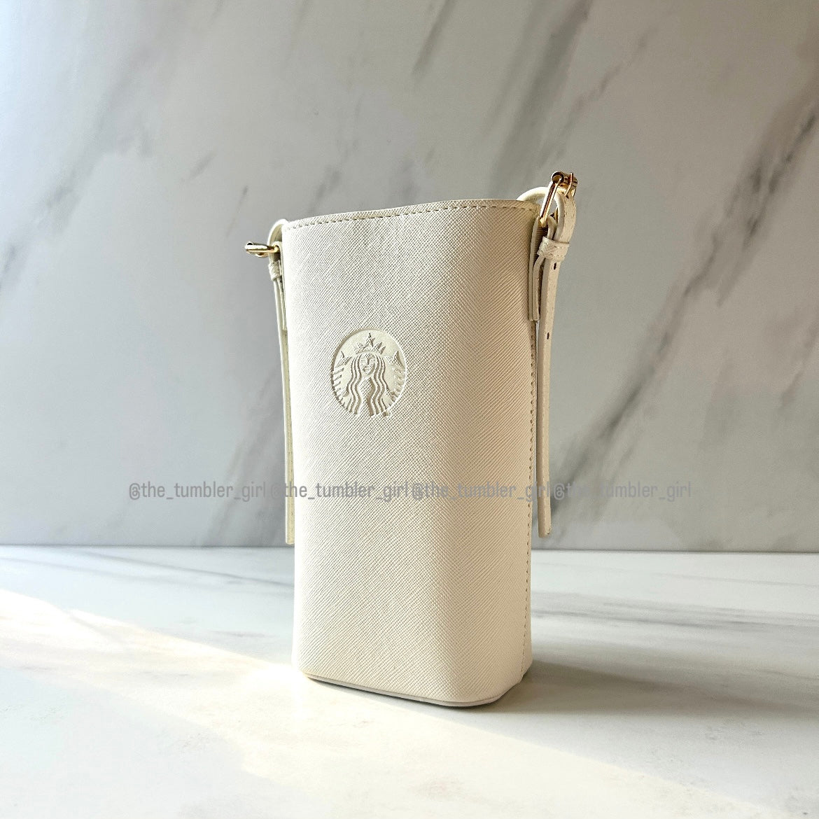 Starbucks China ivory white mini crossbody bucket pouch