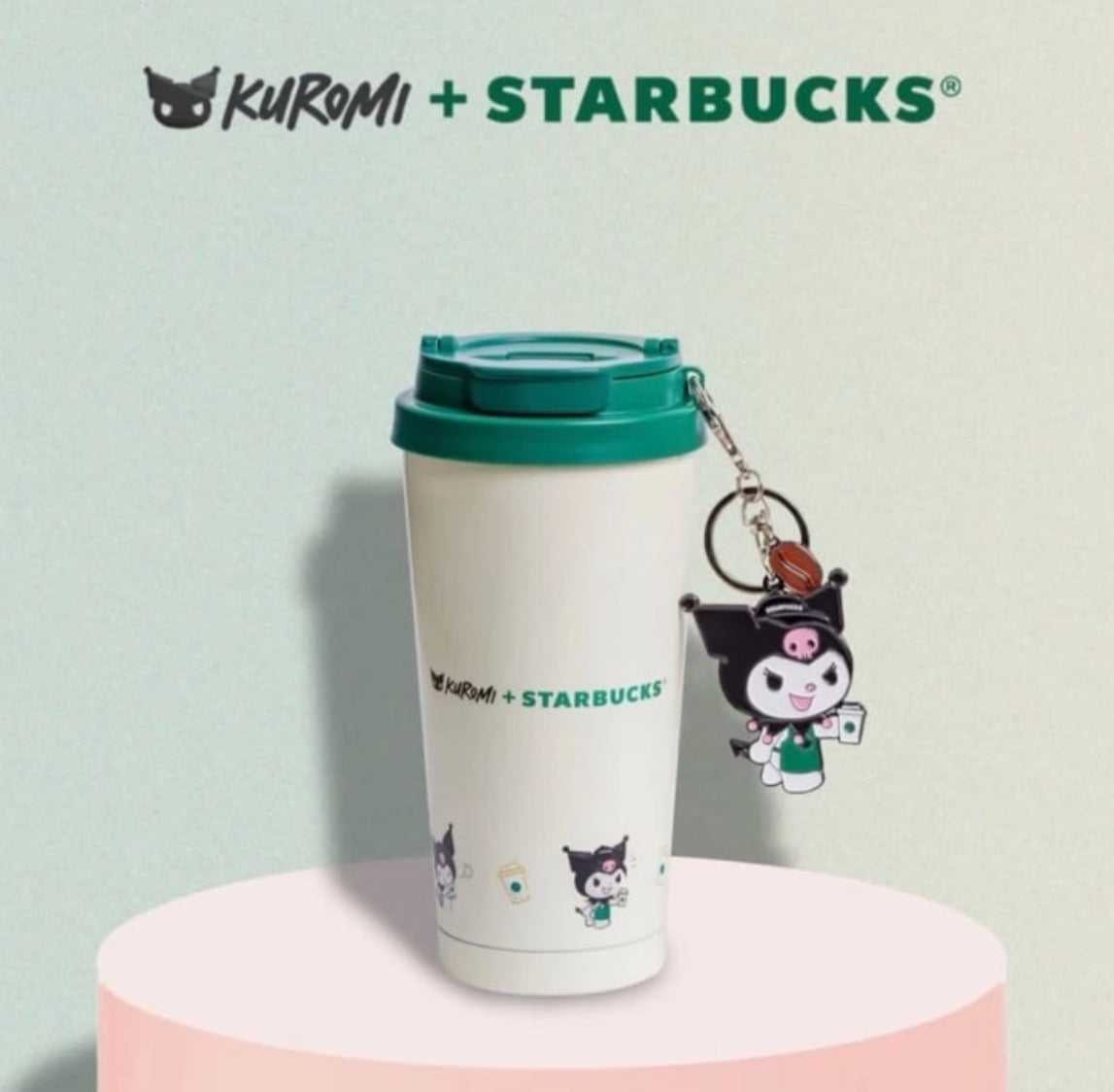 Starbucks Hong Kong x KUROMI 16oz Stainless Steel Tumbler with Metal Charm (READY TO SHIP)