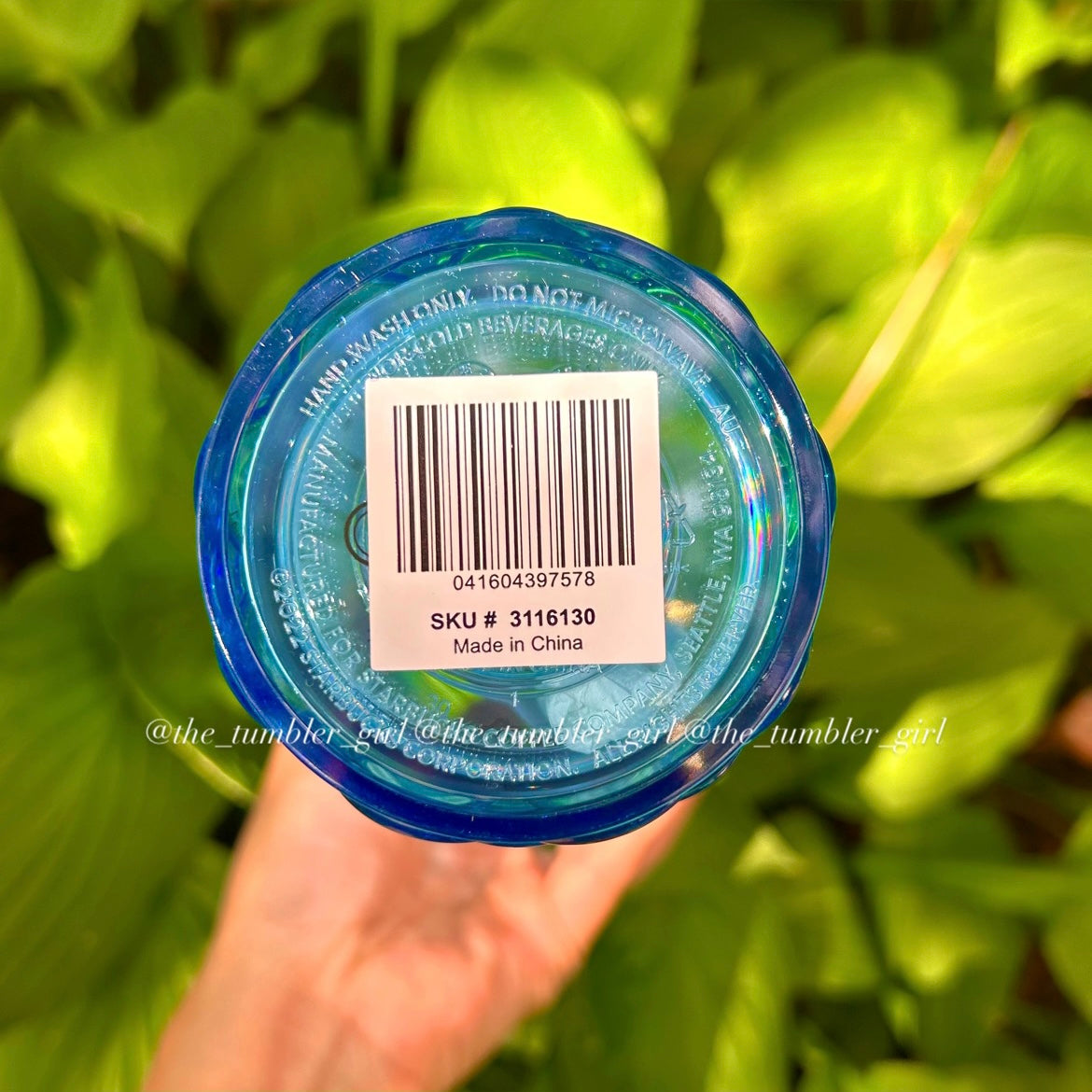 Starbucks Taiwan exclusive blue iridescent scales tumbler