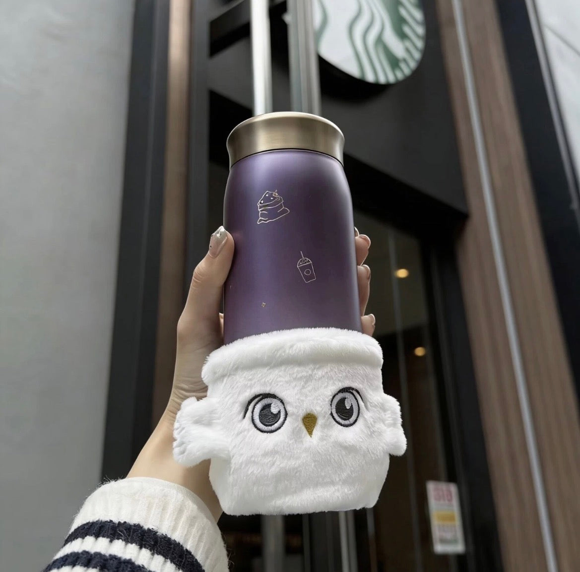 Starbucks Taiwan Harry Potter Series 12oz Purple Tumbler With Sleeve (Ships in a week)