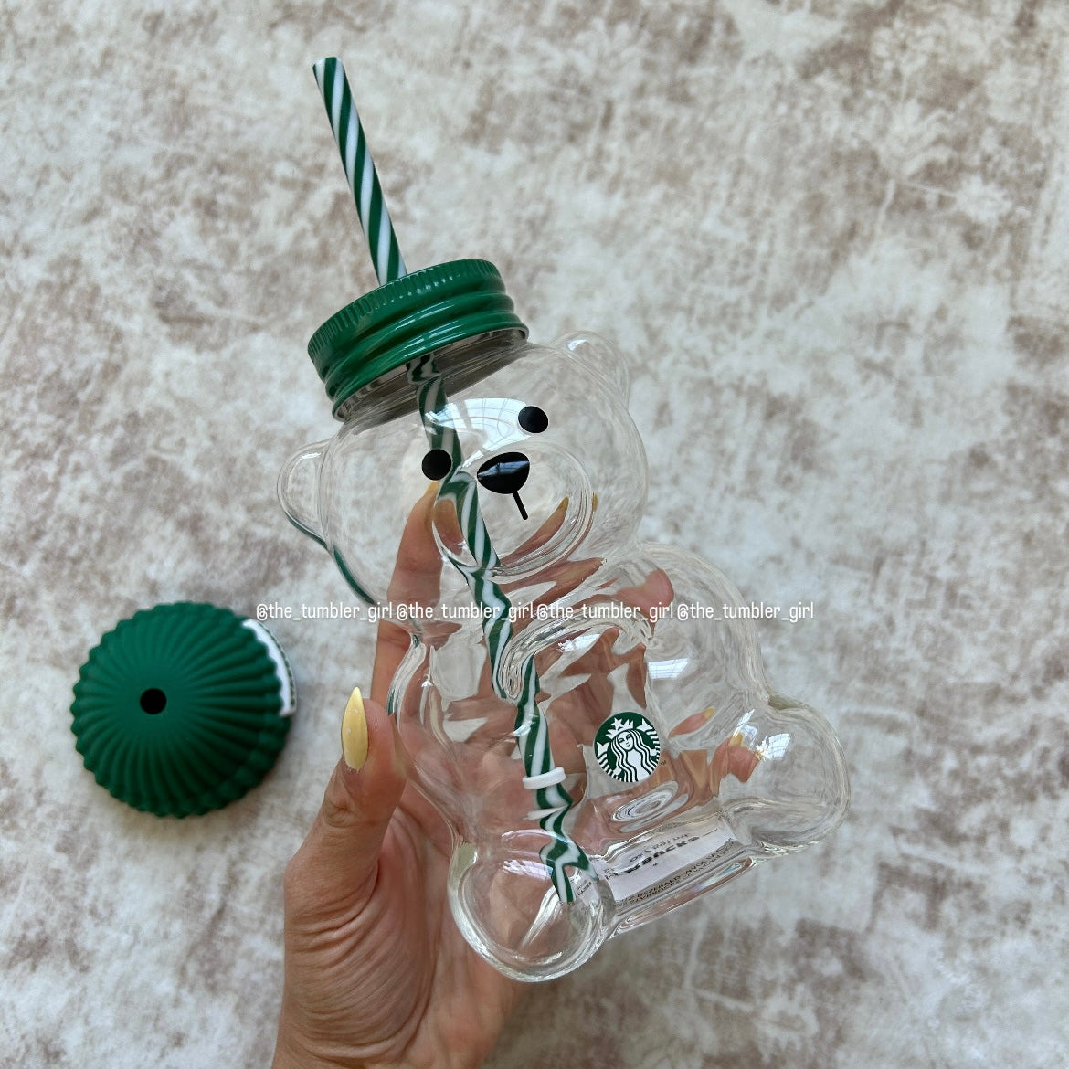 Starbucks Hong Kong Bearista Glass Cold Cup 20oz (READY TO SHIP)