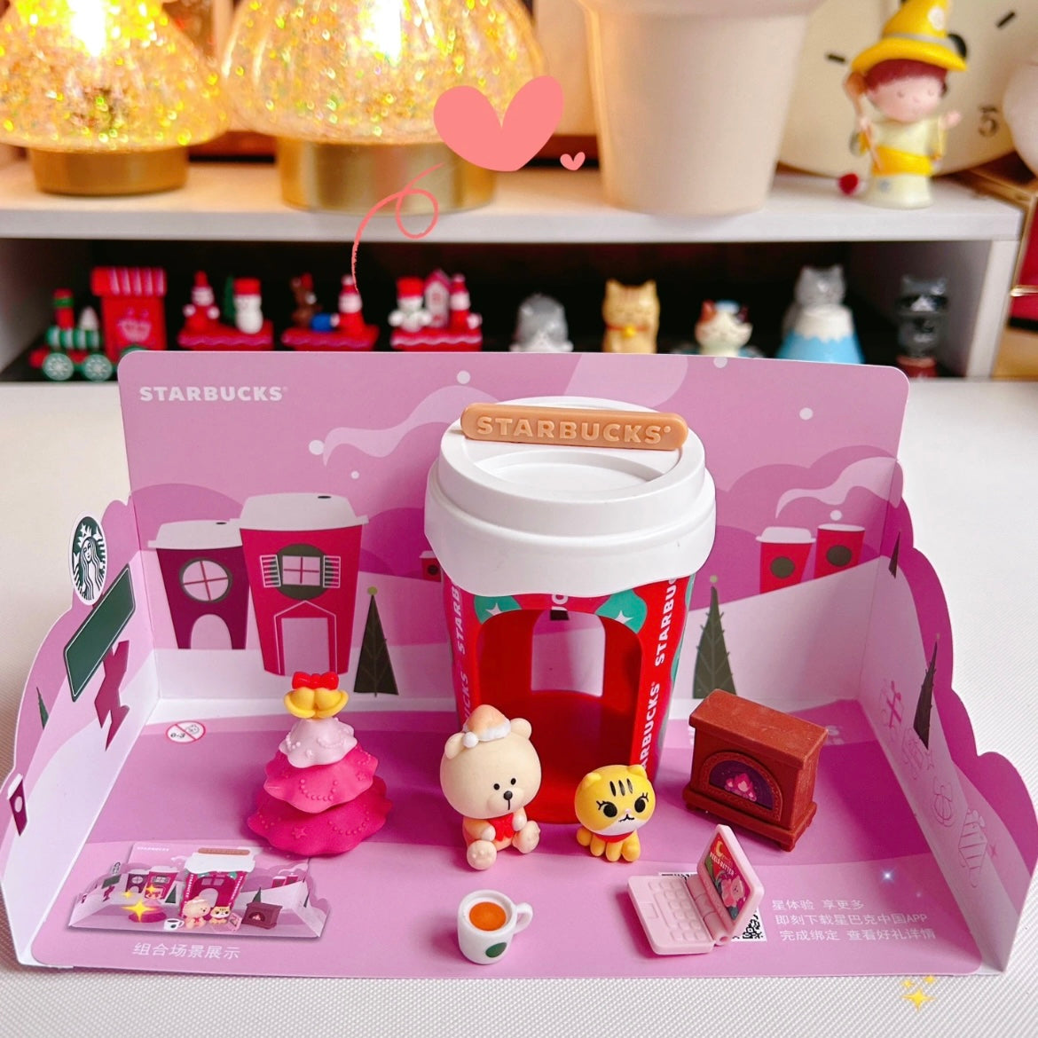 Starbucks China Christmas Cute Desk Figurine / Mini Decorative Figures Set (READY TO SHIP)