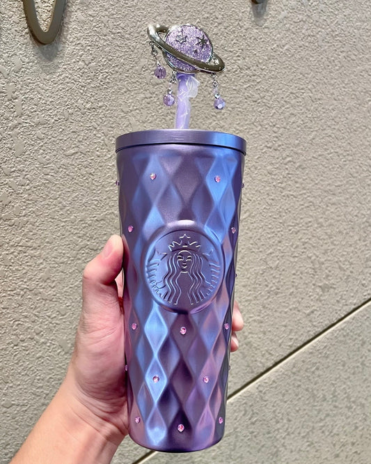 Starbucks China Violet Night Galaxy 20oz Purple Planet Stainless Steel Tumbler