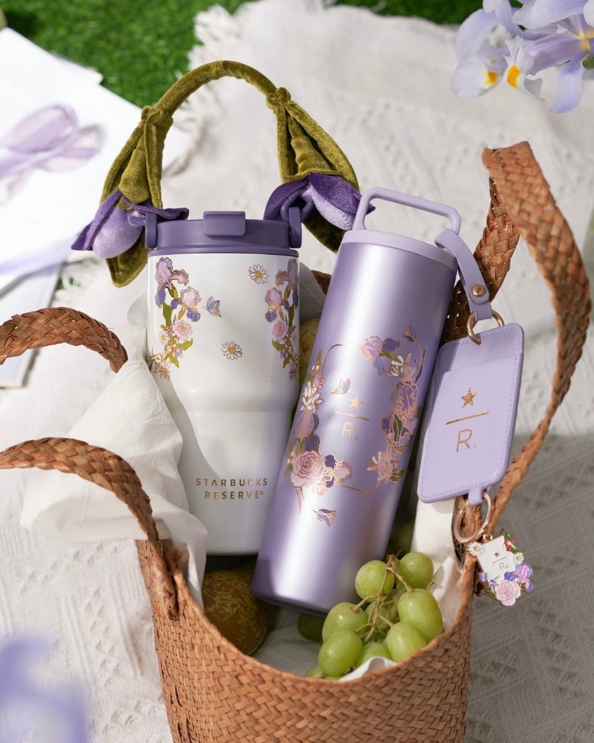 Starbucks China Reserve Spring Bloom Series 17oz Stainless Steel Tumbler With Card Holder