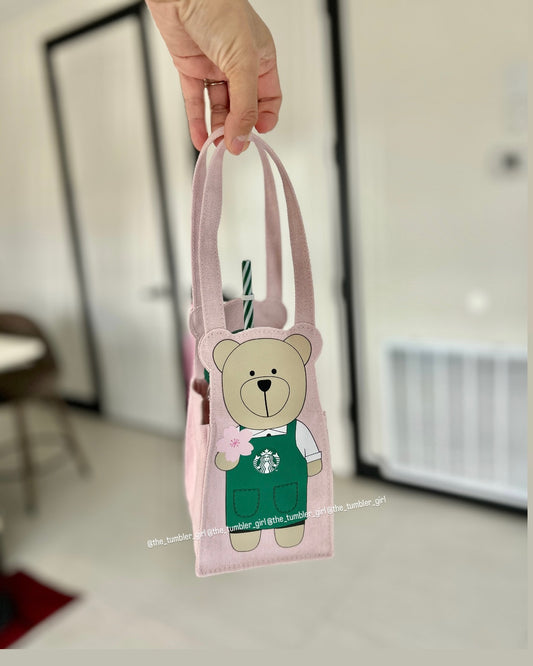 Starbucks Taiwan Bearista Canvas Tumbler Bag (READY TO SHIP)