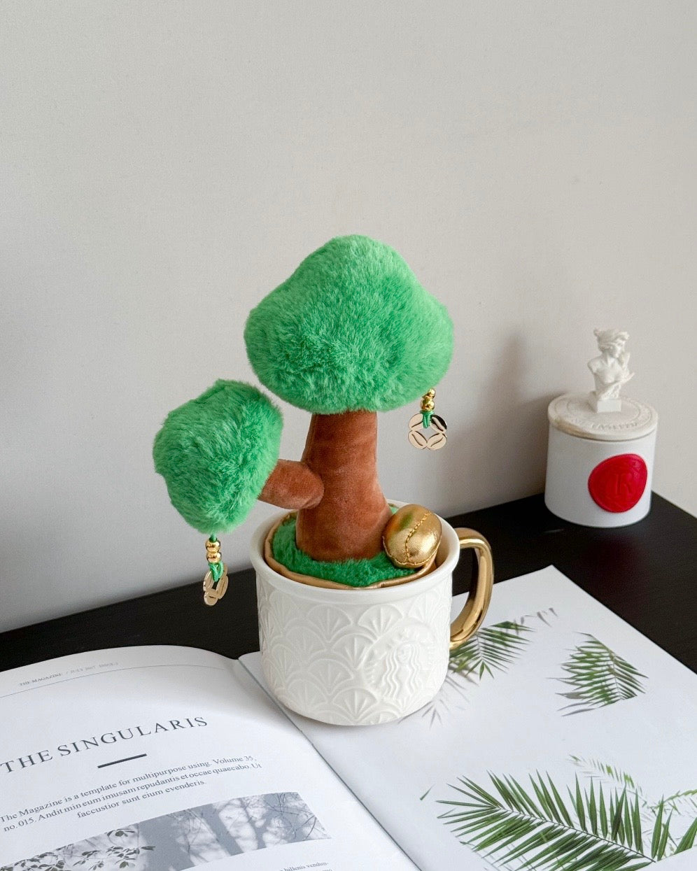Starbucks China 13oz Ceramic Mug with Fortune Tree Plushie (READY TO SHIP)