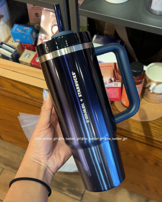 Starbucks Taiwan x Stanley Dark Blue Stainless Steel Tumbler 30oz (Ships Late March)