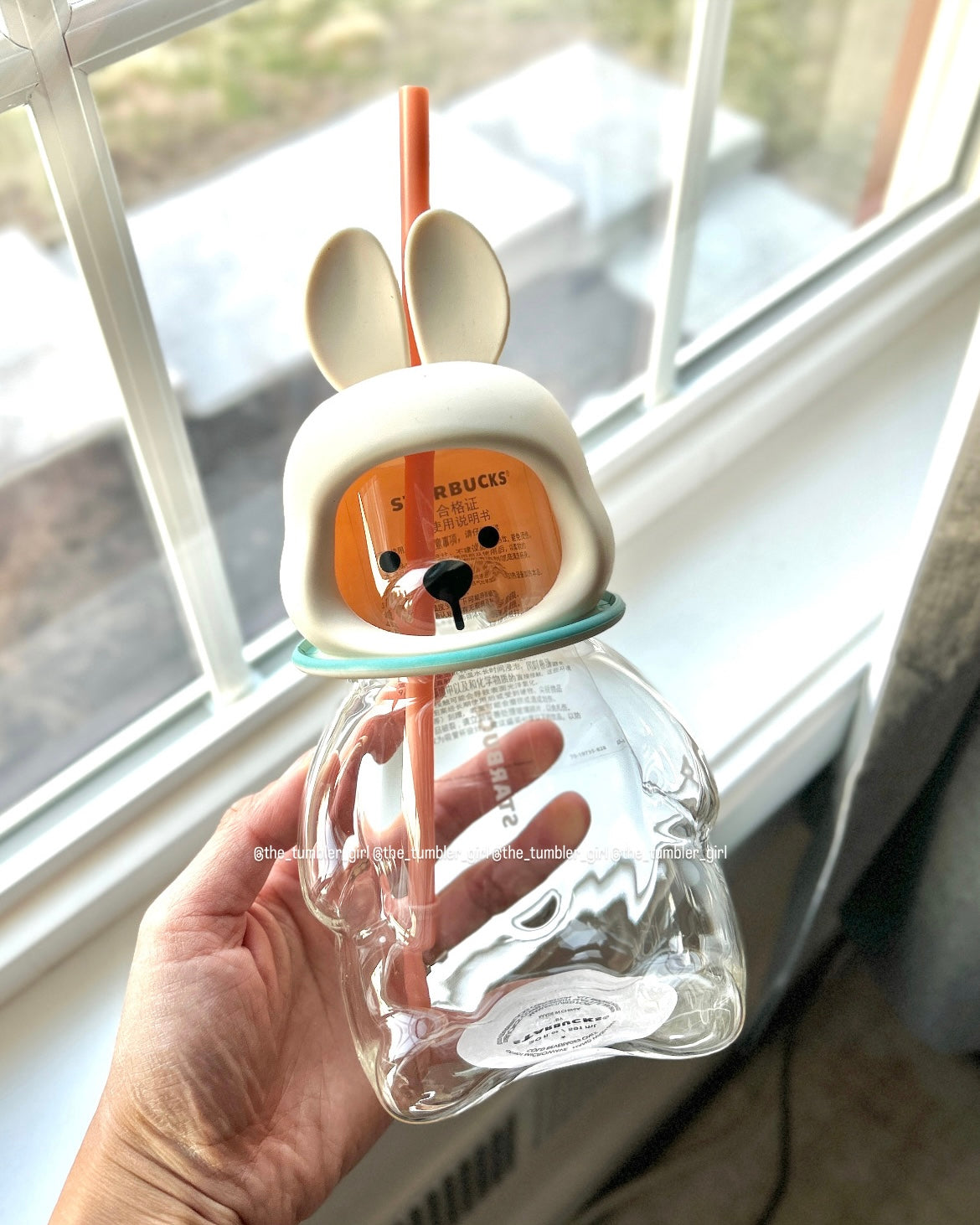 Starbucks China Bunny Glass Cold Cup 20oz (READY TO SHIP)