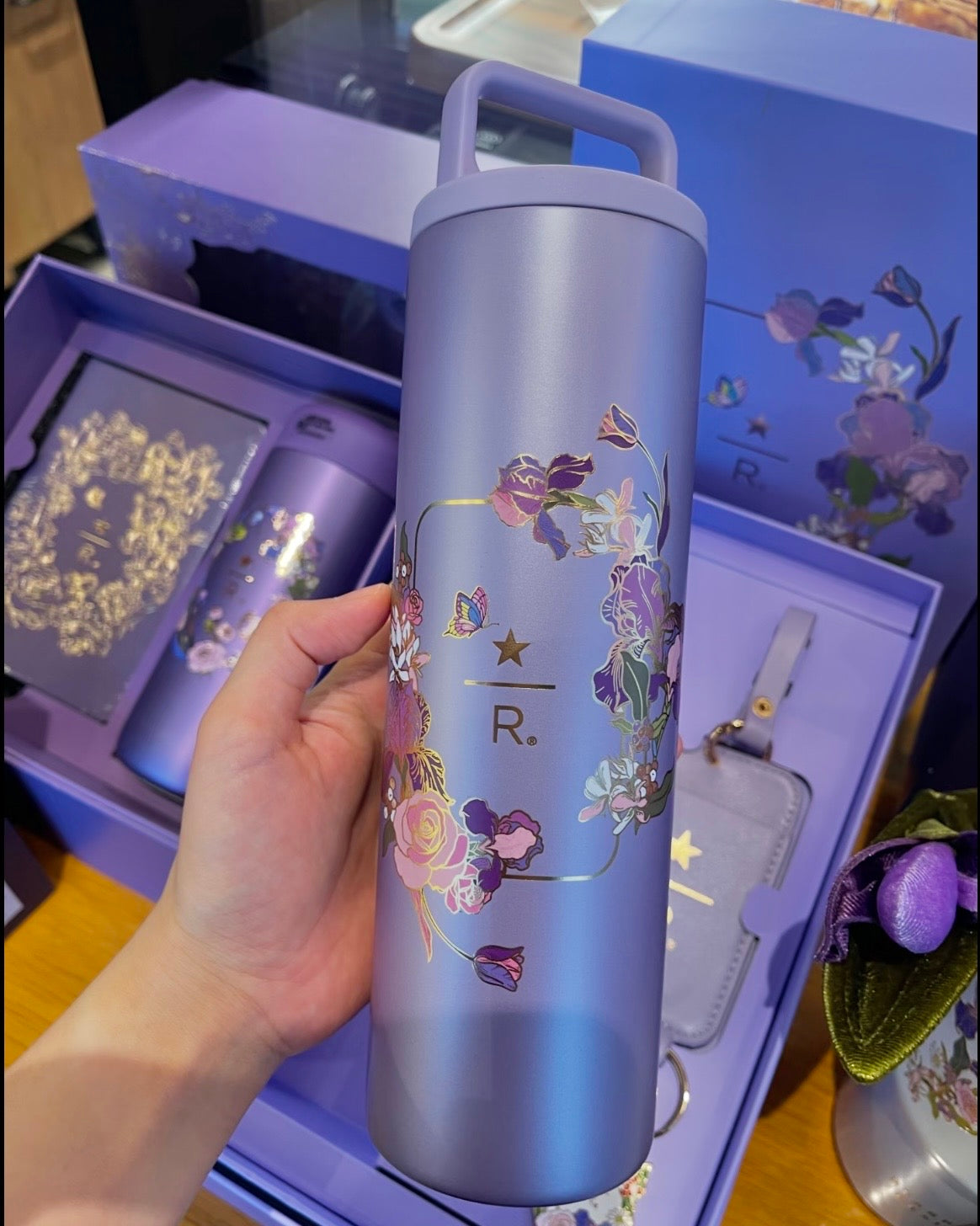 Starbucks China Reserve Spring Bloom Series 17oz Stainless Steel Tumbler With Card Holder
