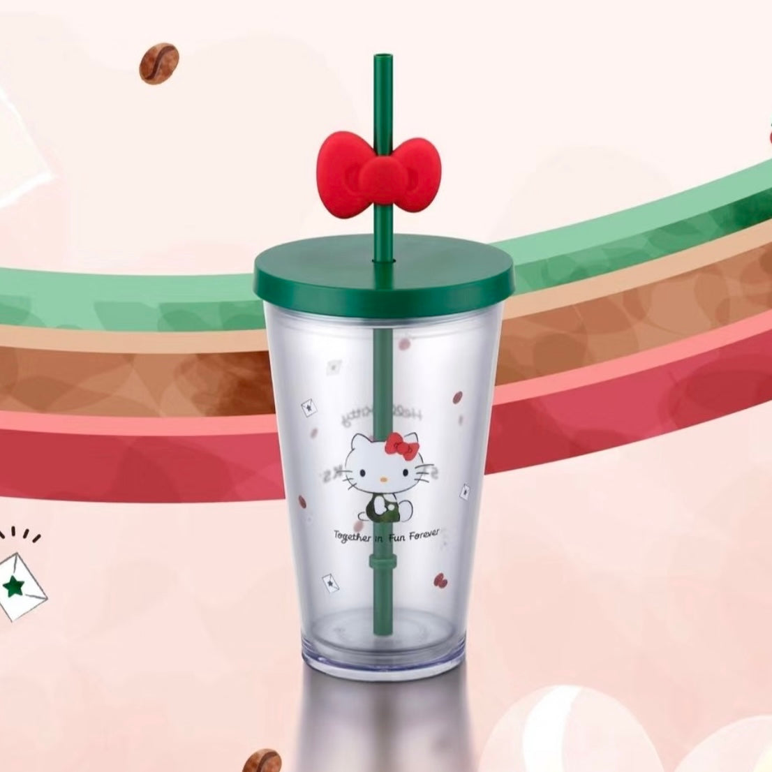 Starbucks Overseas Hello Kitty 16oz Cold Cup Tumbler w/ red Red Bow (READY TO SHIP)