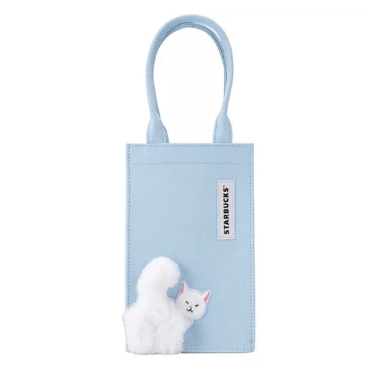 Starbucks Taiwan Fluffy Cat Togo Drink Bag