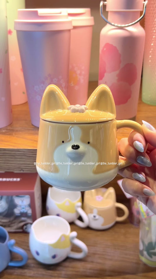 2026 Taiwan Release 10oz Corgi Cherry Blossom Mug (Ships Early November)